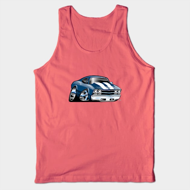 69 Muscle Car Cartoon Tank Top by hobrath